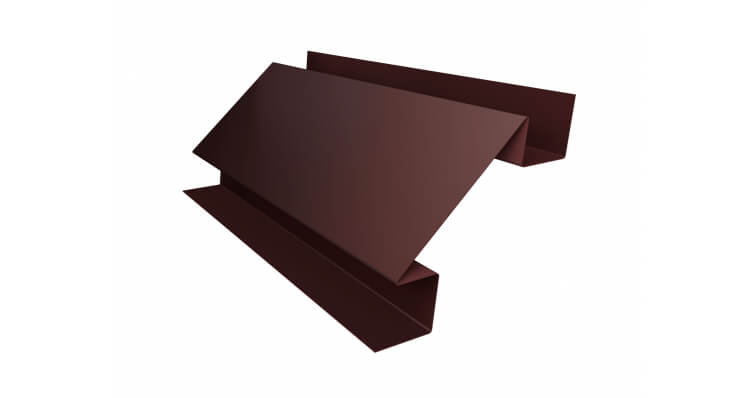 Планка угла внутреннего сложного Экобрус PE с пленкой RAL 8017 шоколад