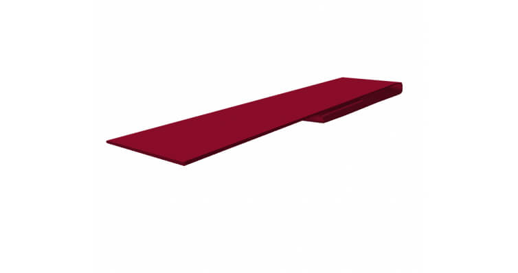 Планка финишная 46х25 PE с пленкой RAL 3003 рубиново-красный