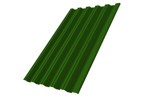 Профнастил НС35 R 0.45 PE RAL 6002 лиственно зеленый