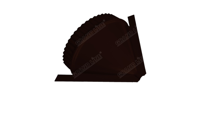 Заглушка конусная для малого полукруглого конька 0,5 Velur X RR 32 темно-коричневый
