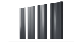 Штакетник М-образный А с прямым резом 0.4 PE-Matt-Double RAL 7024 мокрый асфальт