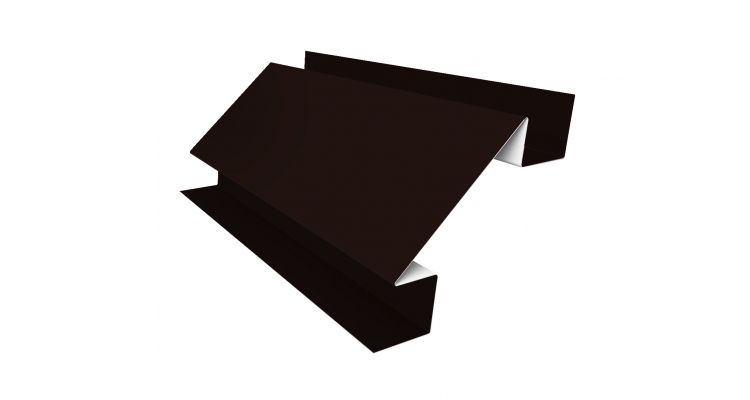 Угол внутренний сложный 75мм GreenCoat Pural с пленкой RR 887 шоколадно-коричневый (RAL 8017 шоколад)