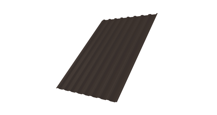 Профнастил С20В 0,45 Drap TX RR 32 темно-коричневый