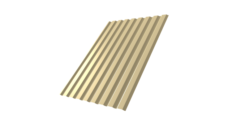 Профнастил С20А 0.45 PE RAL 1014 слоновая кость