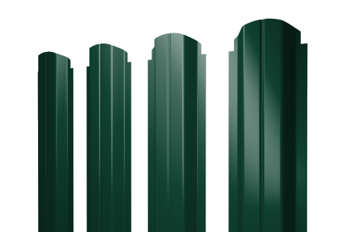 Штакетник П-образный A фигурный 0.5 Satin RAL 6005 зеленый мох