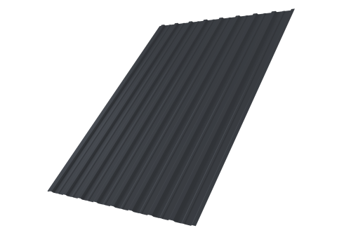 Профнастил С10A 0,5 PurPro RAL 7024 мокрый асфальт