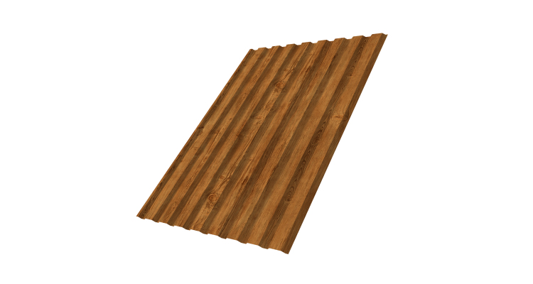 Профнастил С20A 0.45 Print Elite Golden Wood TwinColor
