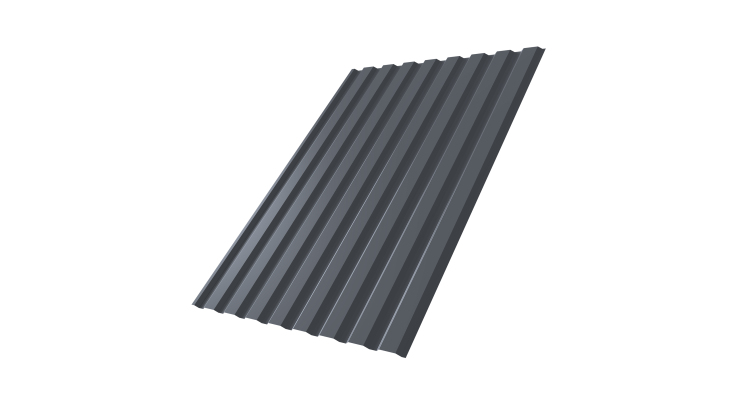 Профнастил С20A 0,5 Atlas X RAL 7024 мокрый асфальт