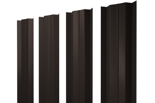 Штакетник М-образный В с прямым резом 0.5 Satin RR 32 темно-коричневый