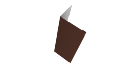 Нащельник для калиток и ворот 25х35 жалюзи Milan, Tokyo, Palermo 0,5 Drap RAL 8017 шоколад (L1,68)