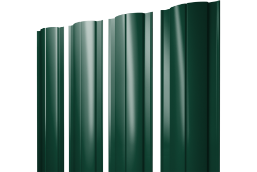 Штакетник Круглый с прямым резом 0,45 PE RAL 6005 зеленый мох