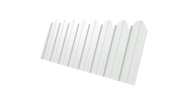 Профнастил С10A фигурный 0,45 PE RAL 9003 сигнальный белый